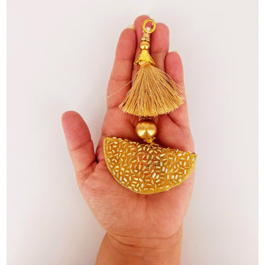 Pale Gold Bead Tassels Latkan, Indian Latkans, Blouse Latkan
